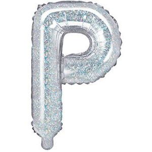 Folie Ballon Letter P Holografisch Leeg 35cm