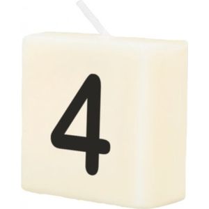 Letter Kaarsje 4 4cm