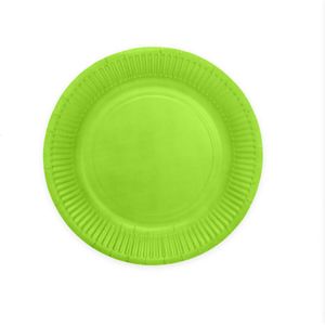Lime Groene Borden Papier 23cm 8st