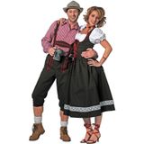 Lederhose Zwart Rood Heren