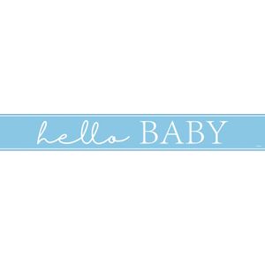 Geboorte Banner Blauw Hello Baby 2,74m