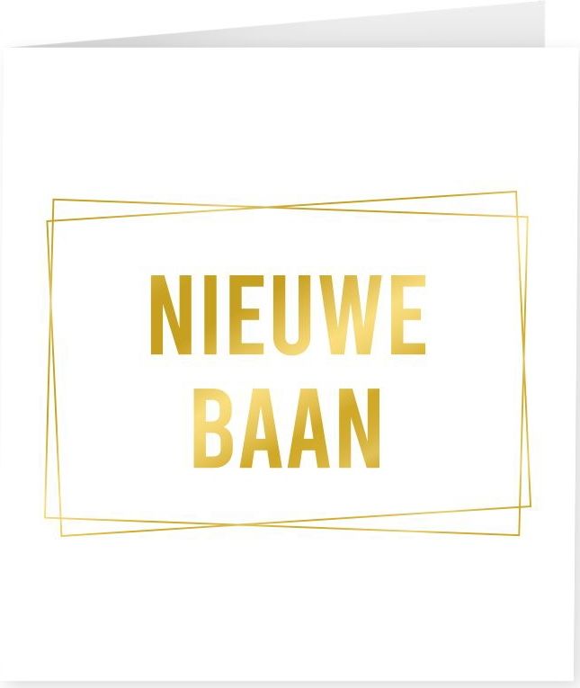 Kaart Nieuwe Baan Goud Wit 15cm