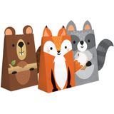 Bosdieren Uitdeelzakjes 20cm 8st