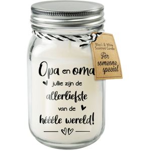 Zwart Witte Geurkaars Opa En Oma