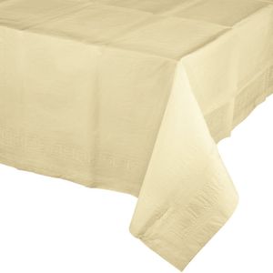 Ivoorkleur Tafelkleed Plastic 2,74m