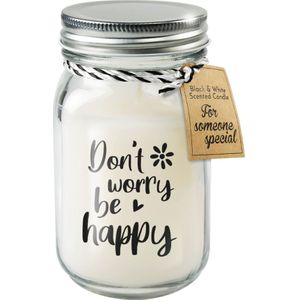 Black & White geurkaars - Don't worry be happy