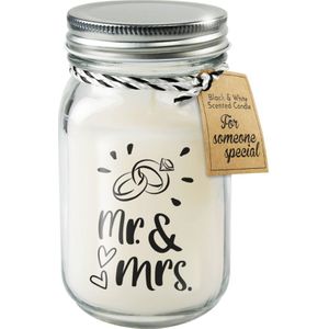 Black & White geurkaars - Mr. & Mrs.