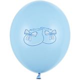 Geboorte Ballonnen Jongens blauw Schoentjes 30cm 6st