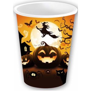 Halloween Bekers Pompoen 355ml 6st