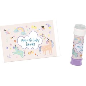 Bellenblaas Stickers Unicorns & Rainbows