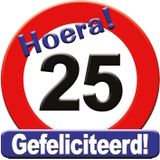 Deurbord 25 Jaar Verkeersbord 50cm