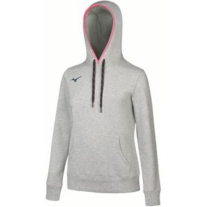 Mizuno Wom Sweat Hoodie Trainingschoenen Heather Grijs Dames Maat M