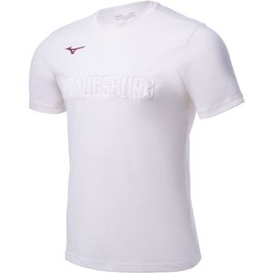 Mizuno FC Augsburg Cotton T Shirt 2 Voetbalschoenen Off Wit Heren Maat XL