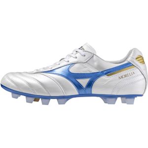 Mizuno - MORELIA II JAPAN - Voetbalschoenen - Wit/Laser Blue/Gold