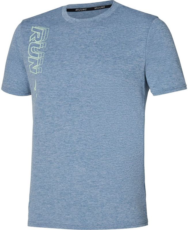 Mizuno - CORE RUN T-SHIRT - Citadel - Heren - T-shirt