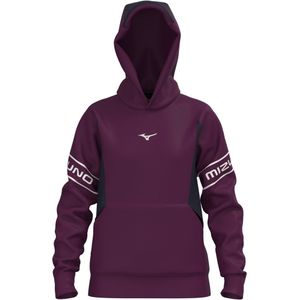Athletics Mizuno Hoodie Dark Paars/Baritone Blauw Dames Maat XS