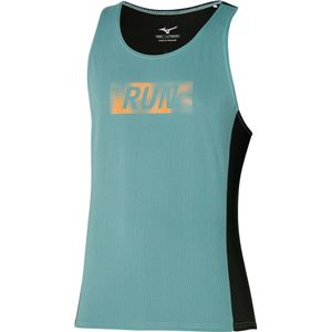 Mizuno DryAeroFlow Graphic Tank Lead / Zwart Heren Maat L