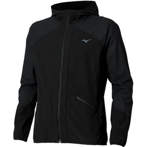 Mizuno Active Alpha Hodded Jacket Zwart Heren Maat S