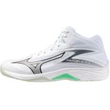 Mizuno - THUNDER BLADE Z MID - Volleybalschoenen - Wit/Zwart/Frozen Emerald