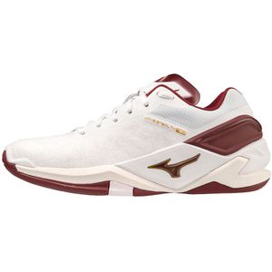 Mizuno WAVE STEALTH NEO Handbalschoenen Wit/Cabernet/MPGoud Dames Maat 36
