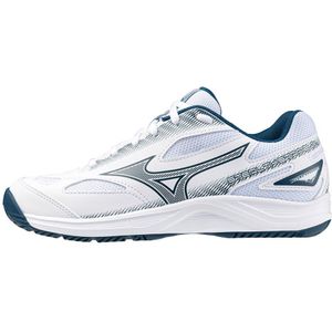 Mizuno STEALTH STAR 2 Jr. Handbalschoenen Wit/SailorBlauw/Zilver Junior Maat 32.5