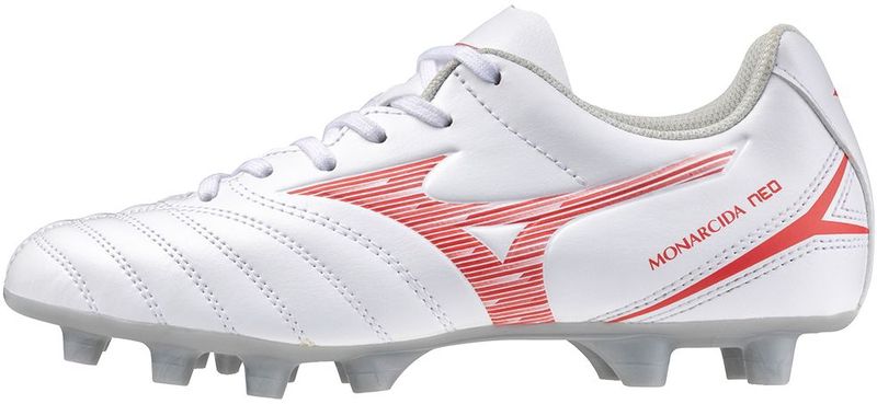 Mizuno MONARCIDA NEO III SELECT Jr Voetbalschoenen Wit/Radiant Rood