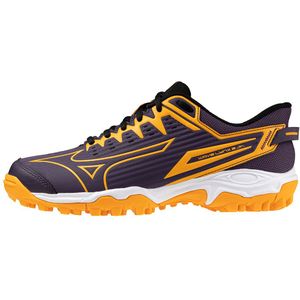 Mizuno WAVE LYNX 2 Jr. Hockeyschoenen PaarsMgic/CarrtCurl/HghRskRood Junior Maat 36,5