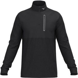 Mizuno Melange Reflect 1/4 Zip Zwart Heren Maat S