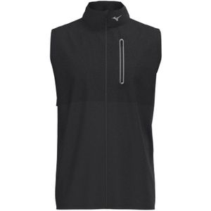 Mizuno Melange Reflect Gilet Zwart Heren Maat S