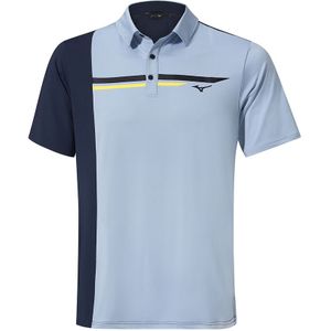 Mizuno QD Elite Panel Polo Blauwbell Heren Maat S