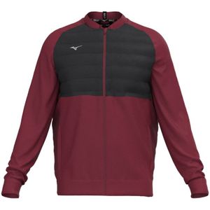 Mizuno Hybrid Bomber Jacket Burgundy Heren Maat XXL