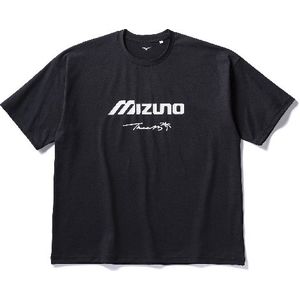 Short Sleeve Mizuno Tee Zwart Dames/Heren Maat L