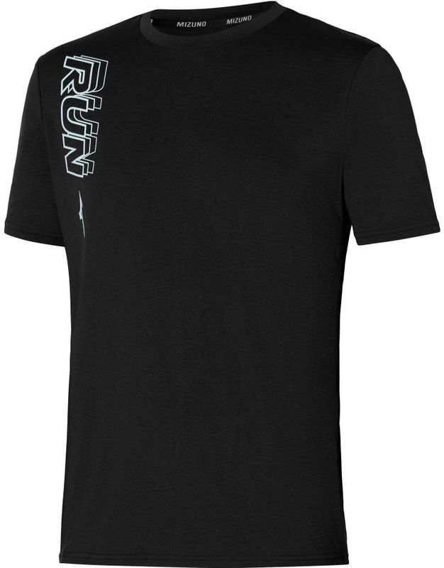 Mizuno CORE RUN T-SHIRT Zwart Heren Maat S