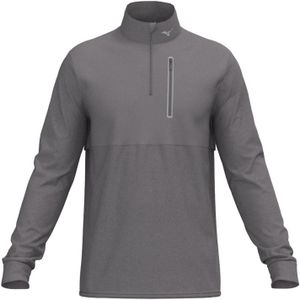 Mizuno Melange Reflect 1/4 Zip Charcoal Heren Maat S