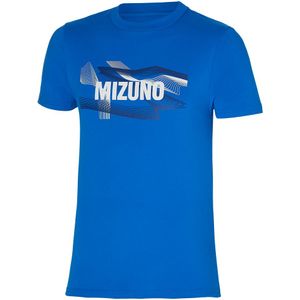 Mizuno Graphic Tee Peace Blauw Heren Maat S