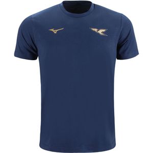 Mizuno 125th Anniversary S.S. Lazio Cotton Tee Junior Navy Maat 116