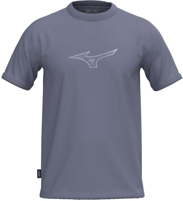 Mizuno Athletics RB T-shirt Blauw Granite Heren Maat S