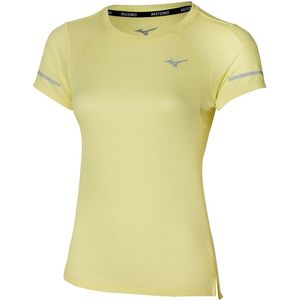 Mizuno DryAeroFlow Tee Pale Lime Geel Dames Maat XL