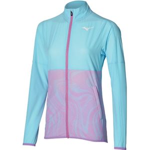 Mizuno Charge Printed Jacket Blauw Glow Dames Maat L