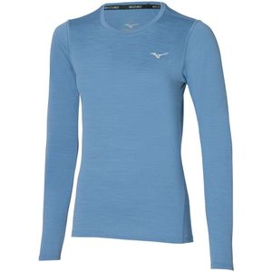 Mizuno IMPULSE CORE LONGSLEEVE T-SHIRT Parisian blue Dames Maat L