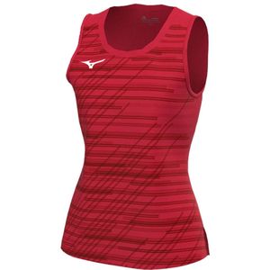 Mizuno Chiba Sleeveless Shirt Women Trainingschoenen Rood Dames Maat XS