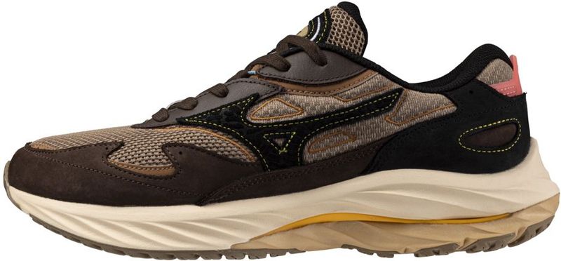 Mizuno WAVE RIDER? Sportstyle schoenen Fossil/Zwart/Mole Dames/Heren Maat 39