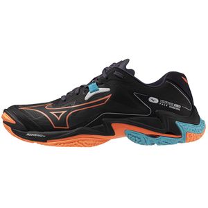 Mizuno WAVE LIGHTNING Z8 Volleybalschoenen Zwart/Neon Flame/Peacock Blauw Dames/Heren Maat 45