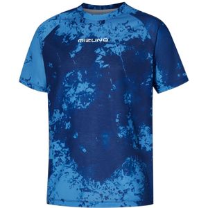 Mizuno ATHLETICS FRONTIER GRAPHIC T-SHIRT Bellwether blue Heren Maat S