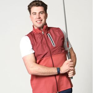 Mizuno Melange Reflect Gilet Burgundy Heren Maat S