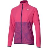 Mizuno Charge Printed Jacket Fushia Paars Dames Maat XS