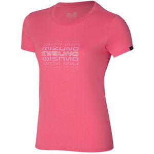 Athletics Mizuno Tee Sunkissed Coral Dames Maat XS