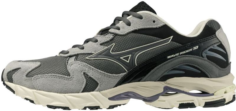 Mizuno WAVE RIDER 10 Sportstyle schoenen Magnet/magnet/opal gray Dames/Heren Maat 43