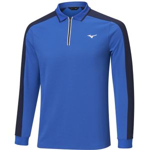 Mizuno Showdown Long Sleeve Polo Surf the Web Heren Maat S