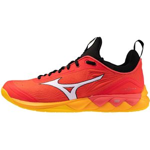 Mizuno WAVE LUMINOUS 2 Volleybalschoenen Radiant Rood/Wit/Carrot Curl Dames/Heren Maat 38